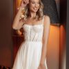sexy Brautkleid mit Glitzertüll Hochzeitskleid modern