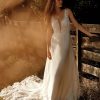 Brautkleid aus Chiffon mit Schleppe