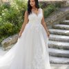 Curvy Hochzeitskleid mit Glitzer