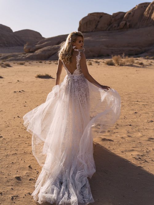 Hochzeitskleid Brautkleid mit Spitze und Glitzer