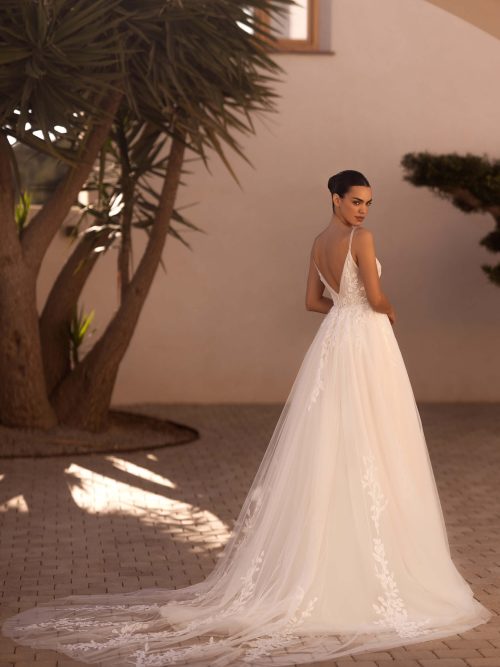 Hochzeitskleid Brautkleid mit Spitze und Glitzer