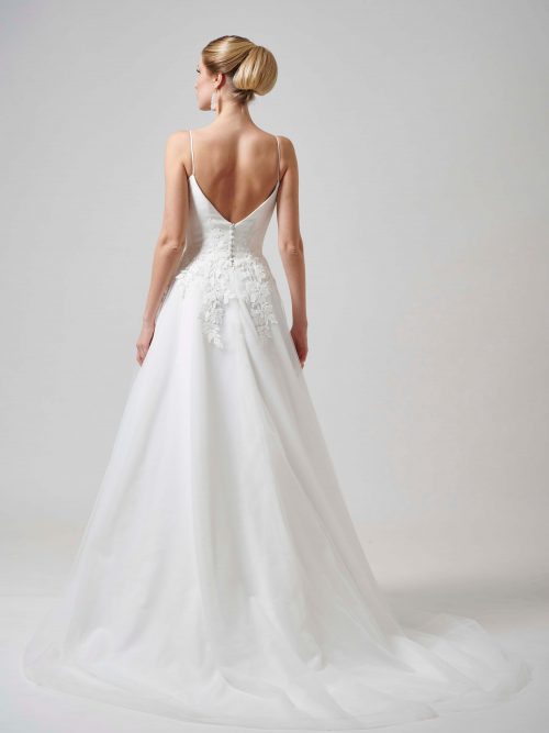 Hochzeitskleid Brautkleid mit Spitze und Glitzer