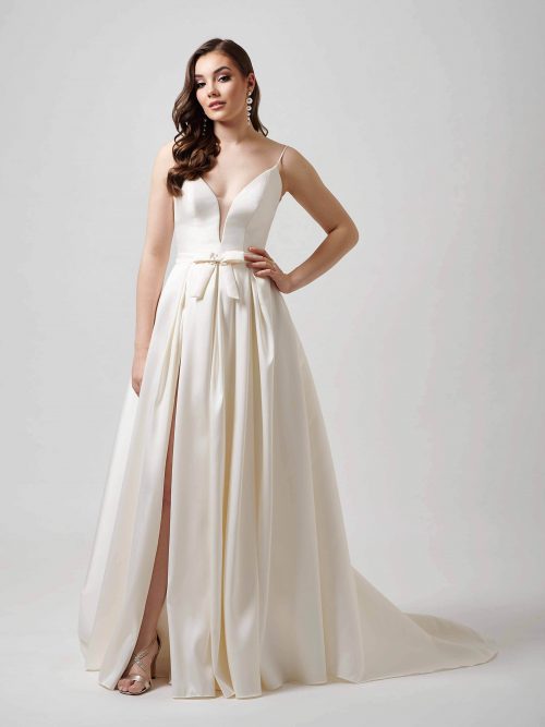 Hochzeitskleid Brautkleid mit Spitze und Glitzer