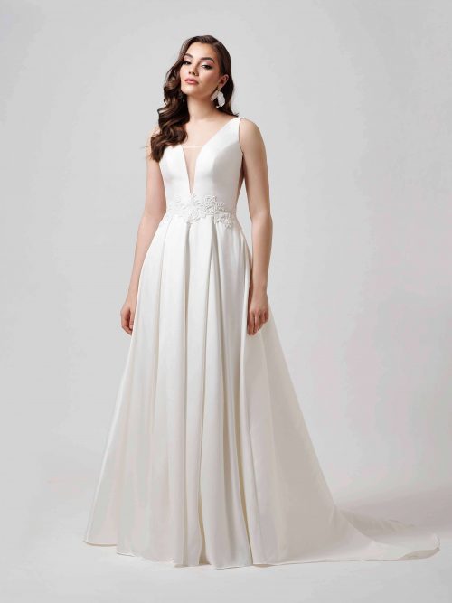 Hochzeitskleid Brautkleid Satinkleid