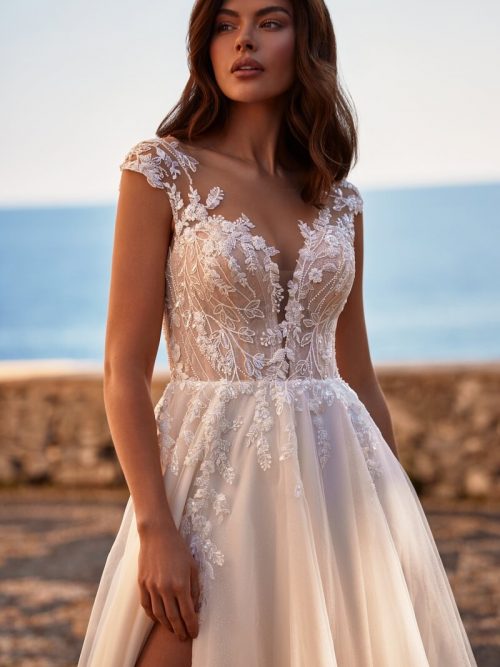 Brautkleid mit Spitze