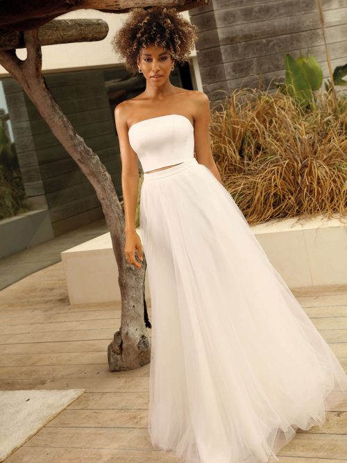 Zweiteiler Standesamtoutfit Hochzeitskleid