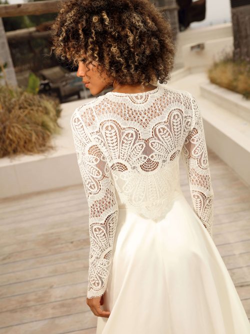 Zweiteiler Standesamtoutfit Hochzeitskleid